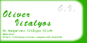 oliver vitalyos business card