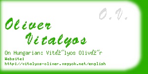 oliver vitalyos business card